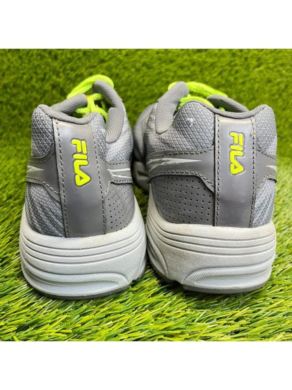 Fila Memory Meira 2 Womens Size 11 Gray Yellow Composite Toe Safety Work Shoes